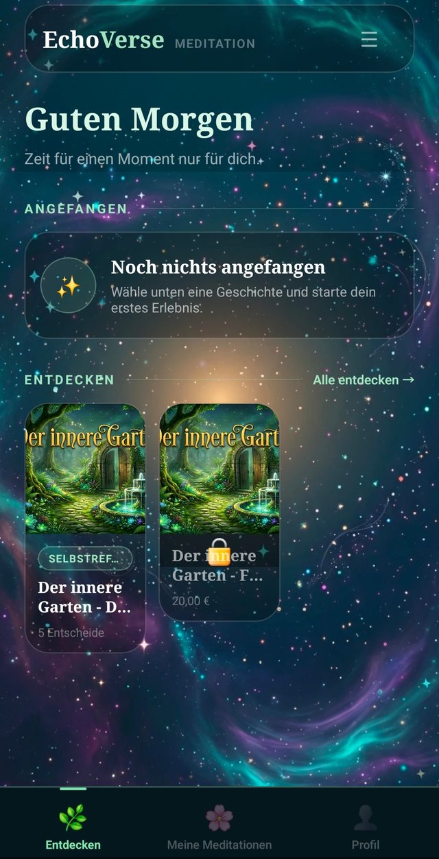 Meditations-Übersicht mit „Der innere Garten“